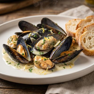 Mussels in White Wine & Garlic